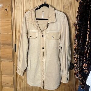 Free People Ruby Shacket In Tan